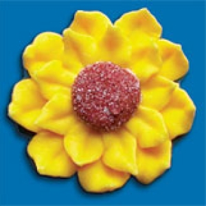 Sunflower Royal Icing 3/4″ Each