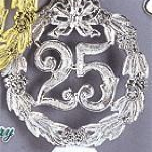 25th Anniversary Silver Wreath w/base 5.5″ Each