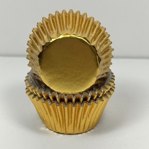 Gold Mini Foil Cups 1 1/4″ Base approx 100
