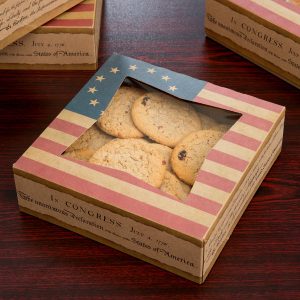 8″x 8″x 2 1/2″ American Flag Pie Box Each