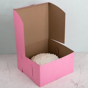 9″ x 9″ x 4″ Pink Cake Box Each