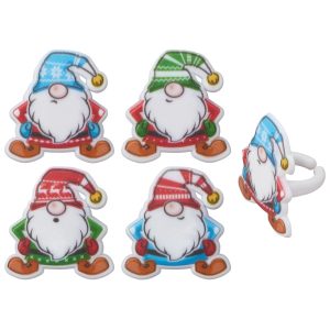 Holiday Gnomes Rings 12 count