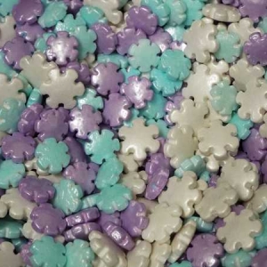 Snowflake Purple,Blue and White Sprinkles 5 oz