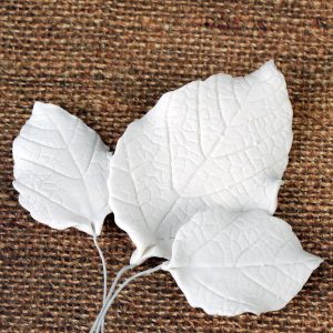 Individual Rose Leaves White 2 1/2 & 1 1/4 3 count