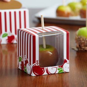 Printed 1 Piece Candy/ Caramel Apple Box with Window each