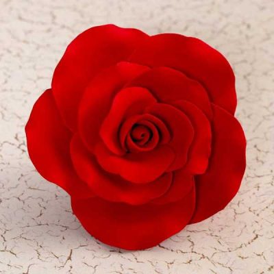 Rose Red Gumpaste Large 2.5" x 2.5" Each