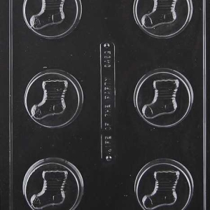 Stocking Cookie Candy Mold 6 cavity