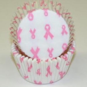 Pink Ribbon cup 1 7/8″ Base x 1 1/4″ Wall approx 100