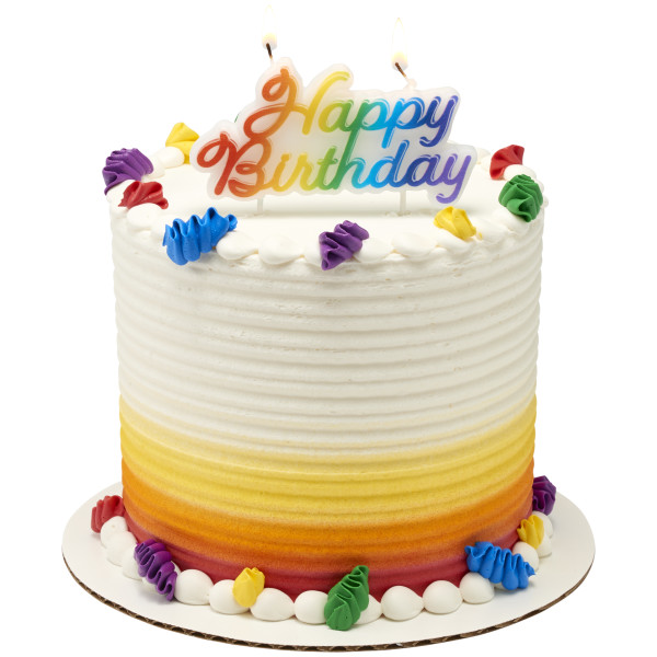 Happy Birthday Bright Shaped Candle - Image 2