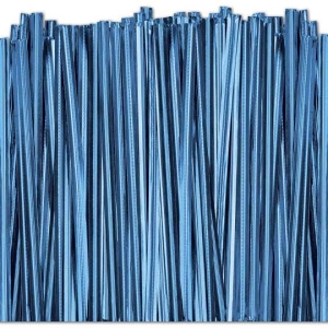 Blue Metallic Twist Ties 50 count