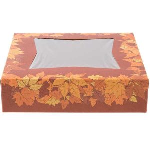 Autumn Pie Box 9″x9″x2 1/2″ Each