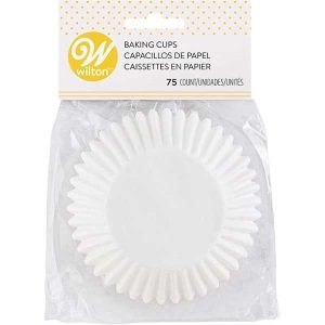 Jumbo White Baking Cups 75 count
