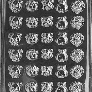 Animal Faces Mold 5 Styles 30 cavity Each