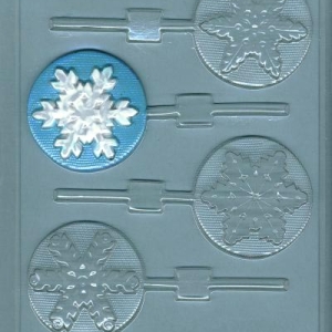 Snowflake Sucker Mold Assorted 4 cavity Each