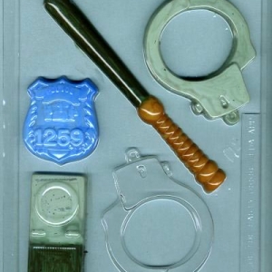 Policeman Set Candy Mold 5 cavity Each