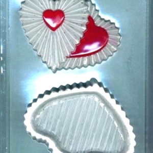 Double Heart Pour Box Mold 2 cavity Each