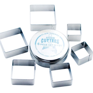 Square Cookie Cutter 6 piece Set
