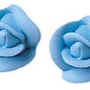 Dark Blue Icing Roses Small 1″ Each