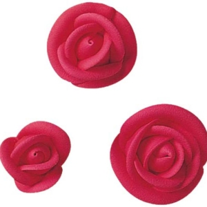 Large Bright Red Rose 1 3/4″ Each