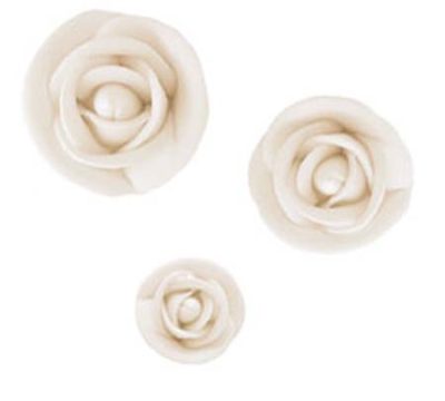 Medium White Roses 1.5" Each