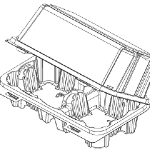 Cupcake Container Large X-Tall Holds 2 Each