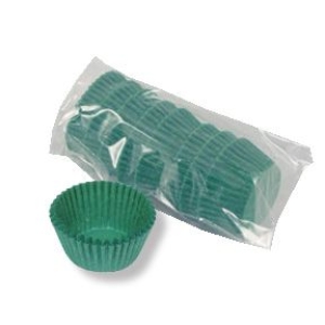 #6 Green Candy Cups 1 1/4″ base 7/8″ wall 100 CT