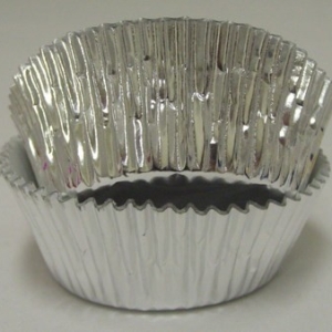 Silver Foil Cups 2″ Base approx 100