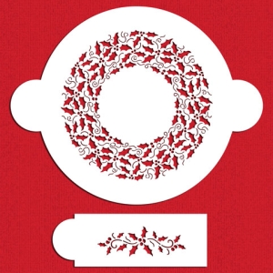 Stencil Holly Ring and Side