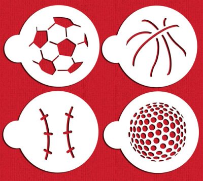 Stencil Sports Ball Large 4 count