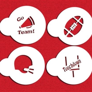 Stencil Small Football 4 count