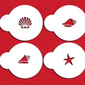 Stencils Mini Shells 4 count
