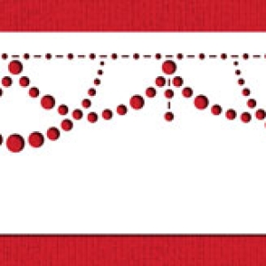 Stencil Pearl Swag Cake Side