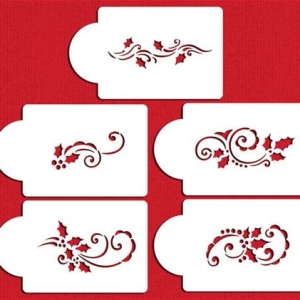Stencil Holly & Berry Set