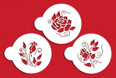 Stencil Roses are Red 3 count