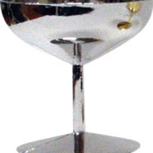 Mini Champagne Glass Silver 6 count