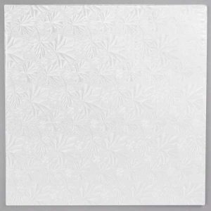 14″ Square x 1/4″ White Cake Board Each