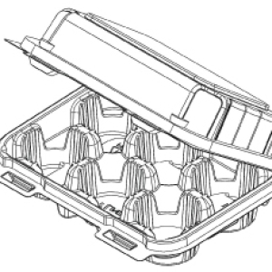 Cupcake Container Mini Holds 6 Each