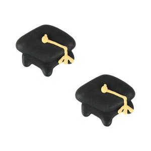 Graduation Cap Royal Icing Black 1″ 12 count