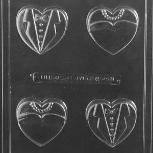 Bride & Groom Cookie Mold 4 cavity Each