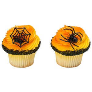 Ghoulish Spider & Web Rings 12 count