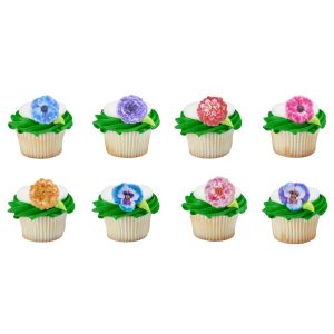 Garden Flowers Rings 12 count
