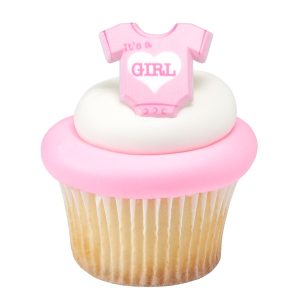 Its A Girl Onesie Rings 12 count