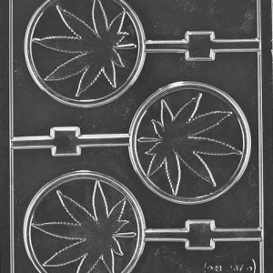 Marijuana Sucker Candy Mold 4 cavity