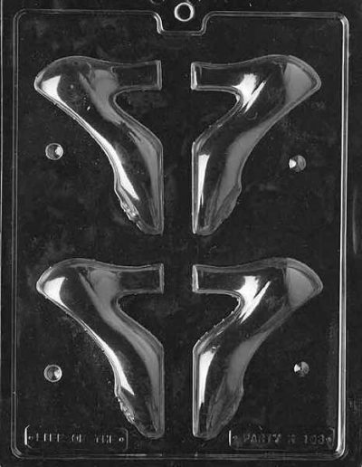 3D Medium High Heel Shoe Candy Mold 4 cavity