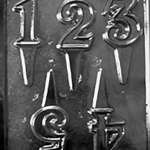 Number Picks 1-5 Candy Mold 5 cavity