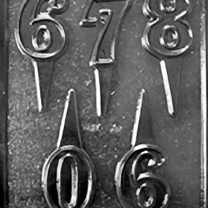 Number Picks 6-0 Candy Mold 5 cavity