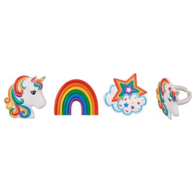 Rainbow Unicorn Rings 12 count