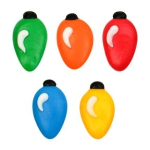 Christmas Lights Large Royal Icing 10 count