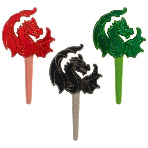 Dragon Assortment DecoPics 3 X 1 1/2″ 12 count