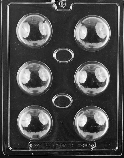 Bath Bomb  2 1/4" 6 Cavity Candy Mold